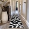 World Rug Gallery Distressed Stripe Pattern Shag Runner Rug 2 ft 3 in x 12 ft Anthracite WR122ANTHRACITE2X12 - alternate 1