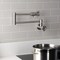 Kingston Brass Wall Mount Pot Filler Faucet with Knurled Handle, Brushed Nickel KS4108RKX - alternate 4