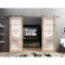 Sartodoors Sturdy Double Barn Door with Frosted Glass Oak 64x96 (2* 32x96) Solid Core Modern Interior QUADRO4002DB-S-DUB-6496 - alternate 1
