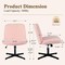 Yssoa Simple Deluxe Wide Criss Cross Legged Chair, Swivel Office Desk Chair, Height Adjustable Faux Fur,  3A88FNCHAIROFFICETDPNK01 - alternate 6