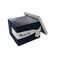 Homeroots 11.5" X 12" X 8.5" White Blue Fabric Boxes With Cover Set Of 3, 3PK 364159 - alternate 6
