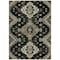 Homeroots 3' X 5' Black Ivory And Taupe Medallion Washable Indoor Outdoor Area Rug 588990 - alternate 6