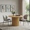 Homeroots 46" Brown Solid Wood Pedestal Base Round Top Dining Table 720994 - alternate 3