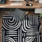 World Rug Gallery Contemporary Lines Area Rug 4 ft x 6 ft Black WR97BLACK4X6 - alternate 1