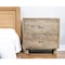 Homeroots 24" Natural Two Drawer Distressed Carved Floral Solid Wood Nightstand 555403 - alternate 8