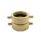 Firesafe 1-1/2" Female NH/NST X 1-1/2" Female NPSH Brass Double Swivel Fire Hose/Hydrant Adapter w/Pin Lug 8612011 - alternate 1