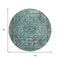 Homeroots 8' Teal Blue And Turquoise Round Medallion Washable Indoor Outdoor Area Rug 616078 - alternate 6