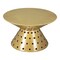 Homeroots 30" Gold Iron Round Pedestal Coffee Table 565061 - alternate 6