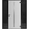 Vdomdoors Aluminum Door with Hidden Handle Hiddex 0155 Ardesia Nero Entry Steel Metal Modern Painted W12+36+1 HIDDEX0155EXD-BLK-W12+36+12xH80-RH-I - alternate 4