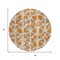 Homeroots 8' Copper And Ivory Round Abstract Washable Indoor Outdoor Area Rug 614151 - alternate 7