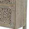 Homeroots 30" Gray Solid Wood Distressed Carved Floral One Drawer Nightstand 569580 - alternate 5