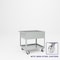 Pucel Tray Top Box Truck, 30 in W x 36 in D x 37 in H, 12 in Deep Box, Semi-Steel Casters, Light Blue TT-3036-12S - alternate 1