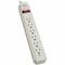 Tripp Lite Outlet Strip, Surge, 6 5-15R, 5-15P, 4 ft., Gray TLP604 - alternate 1