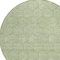 Homeroots 8' Sage And Ivory Round Geometric Washable Indoor Outdoor Area Rug 613532 - alternate 5