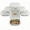 Eco Harmony Products Clamshell Hinged Food Storage Container, MFPP, Center Slide, 3 compartments, 8" x 8", 150PK 804597 - alternate 1