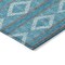Homeroots 3' X 5' Teal Blue Gray And Ivory Geometric Washable Indoor Outdoor Area Rug 599670 - alternate 8