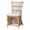 Baxton Studio Kim Modern Bohemian White Fabric and Natural Brown Rattan Dining Chair 224-12835-ZORO - alternate 1