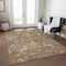 Homeroots 5' X 8' Copper Green And Beige Floral Washable Indoor Outdoor Area Rug 605278 - alternate 5