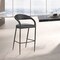 Armen Living Ramona 26in Counter Stool with Matte Black Iron and Black Faux Leather LCRABABLK26 - alternate 6