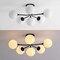 Jonathan Y Olivier Parisian 24" 6-Light Globe Modern Industrial Iron Bistro LED Semi Flush Mount, Black JYL9542B - alternate 9