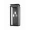 Z-Lite Nova 3 Light Outdoor Wall Light, Black/Clear, 8.25 In W x 20.5 In H 5018M-BK - alternate 1