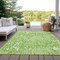 Homeroots 9' X 12' Lime Green And Ivory Striped Washable Indoor Outdoor Area Rug 596690 - alternate 6