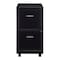 Space Solutions 14.25 in W 2 Drawer Mobile Vertical File Cabinet, Black 16872 - alternate 15