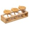 Basicwise 3-Piece Glass Containers with Bamboo Lids and Tray Holder - Decorative Storage for QI004709 - alternate 8