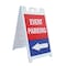 Signmission Event Parking With Arrow, A-Frame & 2 Decals Installed, Heavy-Duty Plastic Frame SBHD-D-2436-Event Parking With Arrow - alternate 1