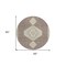 Homeroots 8' Taupe Gray And Ivory Round Oriental Washable Indoor Outdoor Area Rug 598450 - alternate 7