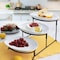 Elama 3 Tier Oval Plate Porcelain Serveware Set 750116786M - alternate 9