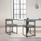 Armen Living Anastasia Dining Chair with Matte Black Iron and Light Gray Faux Leather - Set of 2 LCANSIBLKPGRY - alternate 7