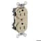 Leviton Straight Blade Receptacle, 5-15R, 15 A, 125V AC, Surface Mount, Self-Grounded M8200-PLI - alternate 1