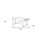 Homeroots 63" White and Silver Writing Desk With Three Drawers 482420 - alternate 3