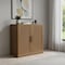 Homeroots 31in Brown Wood Accent Cabinet With Two Doors 691112 - alternate 4