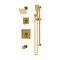 Symmons Duro HydroMersion Double Handle Tub and Shower Trim Kit with Hand Spray (Valve Not Included) 3696BBZ15TRM - alternate 1