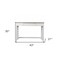 Homeroots 43" Natural And White Writing Desk With Three Drawers 402056 - alternate 6