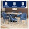 Leisuremod Seville Modern Leather Dining Side Chair with Iron Legs in Navy Blue SC48NBU - alternate 9