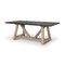 Homeroots 84" Black and Brown Solid Wood Trestle Base Dining Table 604025 - alternate 7