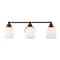 Jonathan Y Lydia 24" 3-Light Farmhouse Cottage Metal LED Vanity Light w/ Frosted Glass Shades, Oil Rubbed Bronze JYL7551C - alternate 1
