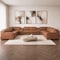 Homeroots Chestnut Italian Leather Power Reclining U Shaped ten Piece Corner Sectional With Console 632584 - alternate 6