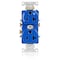 Leviton Duplex Receptacle Outlet, 20A, Blue, 125V 5362-S1B - alternate 1