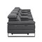Homeroots 169" Dark Gray Top Grain Leather Reclining Metal USB Sofa 720348 - alternate 5