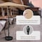 Infinipower 9FT Outdoor Patio Umbrella with 8 Ribs, Table Umbrellas with Push Button Tilt/Crank, UV 3A88LGBRLA9TANV2 - alternate 5
