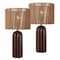 Jonathan Y Hazel 24" Bohemian Coastal Fluted Scalloped Cylinder Resin w/Hand-Woven Paper Rope Drum Shade L, 2PK JYL5511B-SET2 - alternate 1
