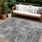 Homeroots 8' X 10' Gray And Charcoal Geometric Washable Indoor Outdoor Area Rug 594554 - alternate 1