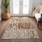 Homeroots 10' X 14' Orange And Ivory Abstract Washable Indoor Outdoor Area Rug 612694 - alternate 7