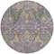 Homeroots 8' Purple Green And Brown Round Floral Washable Indoor Outdoor Area Rug 605297 - alternate 8