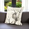 Homeroots 18" White And Black Botanical Linen Throw Pillow Cover with Embroidery 608177 - alternate 1
