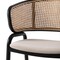 Leisuremod Ervilla Dining Chair with Stainless Steel Legs Velvet Seat and Wicker Back, Beige EC20BG - alternate 8